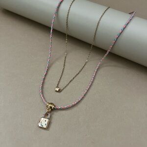 Elegant Gold and Pink Necklace Set